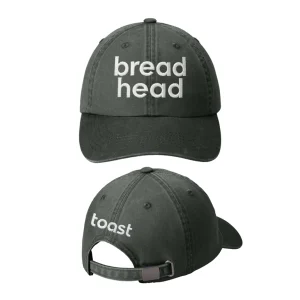 Bread Head Embroidered Hat in Black